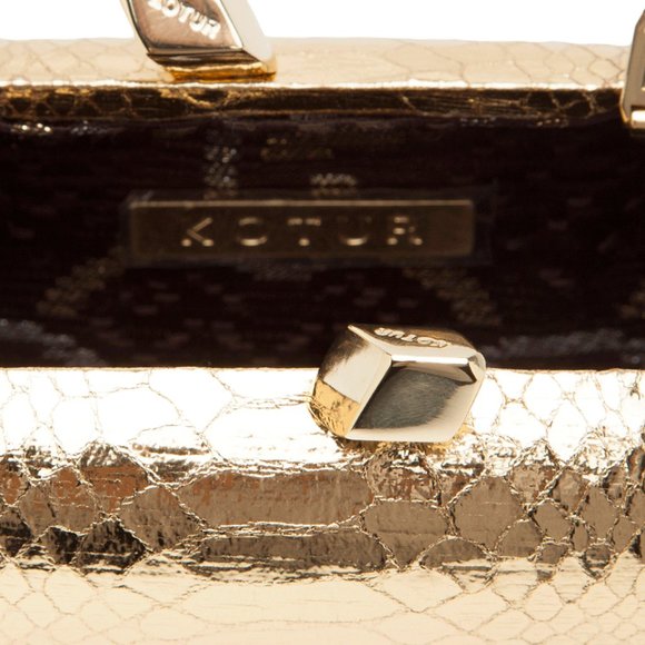 Kotur “Margot” Miniature Clutch in Gold Snakeskin NWT - MSRP: $350 - Picture 11 of 13